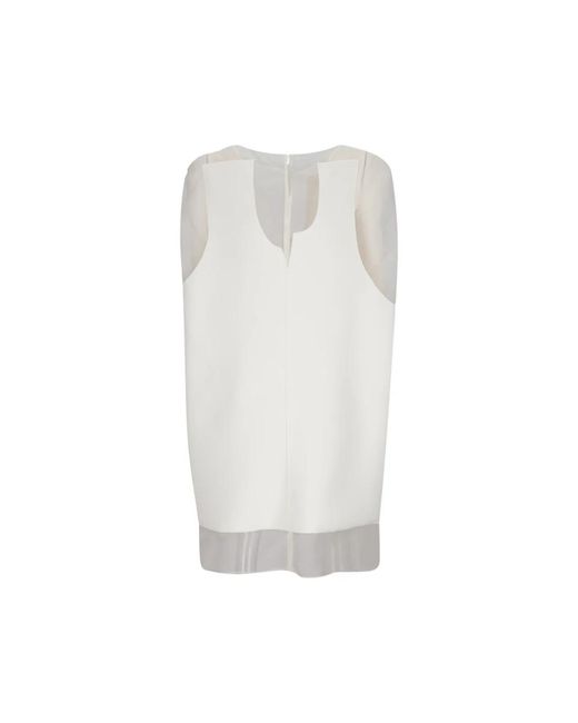 Khaite White Short Dresses