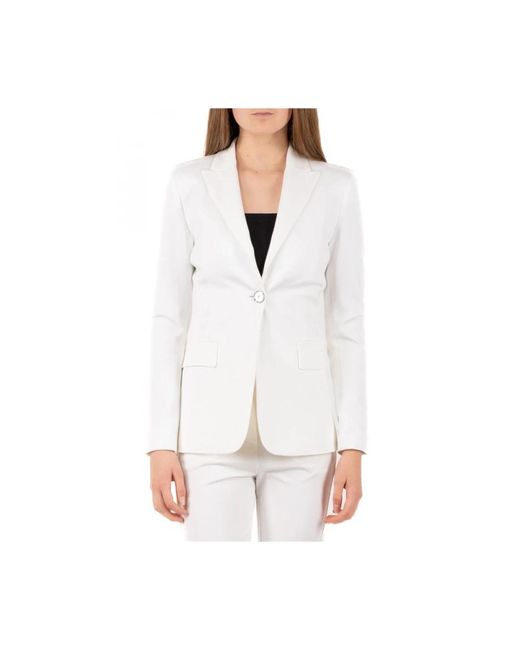 Pinko Jassen ,Wit ,Stijlvolle Jas in het White