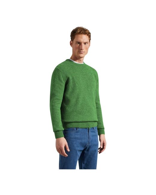 Paul & Shark Green Round-Neck Knitwear for men