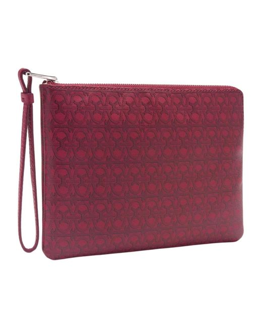 Coccinelle Red Monogramm-Beschichteter Umschlag-Organizer