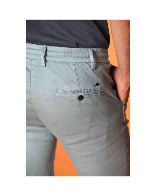 Mason's Schmale Passform Leinen Baumwoll Jogger Hose in Blue für Herren