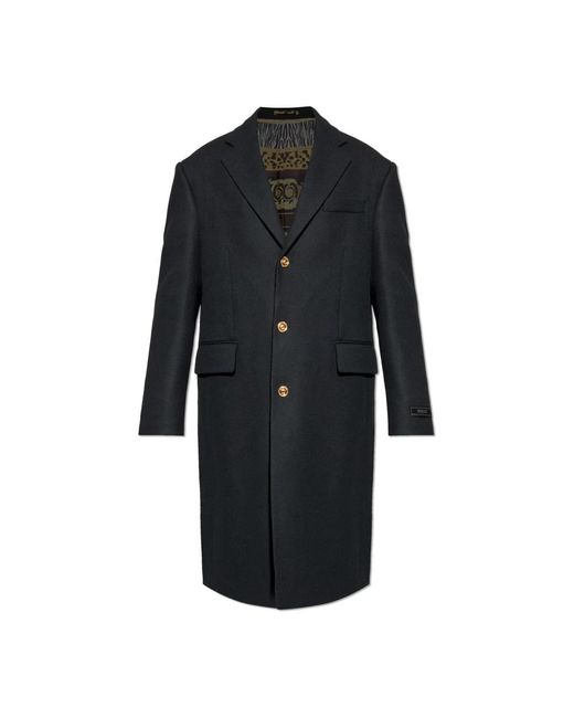 Versace Jassen ,Zwart ,Wol Single-Vent Jas in het Black voor heren