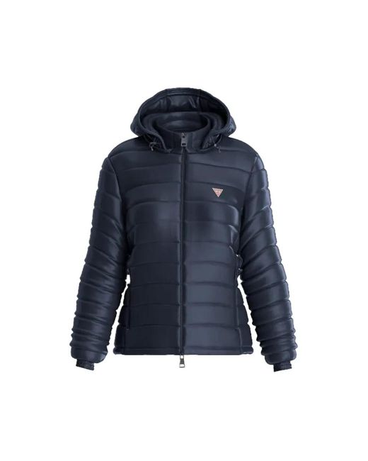 Guess Blue Blaue Triangle Gj Steppjacke