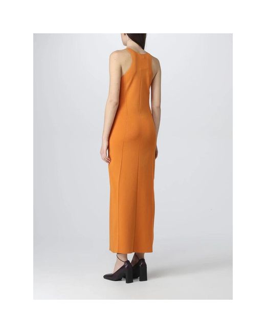 Nanushka Orange Knitted Dresses