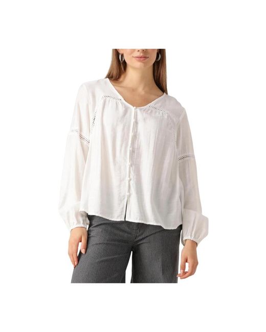 Moves Overhemden ,Wit ,Witte Lilyana Blouse, Veelzijdig En Elegant in het White