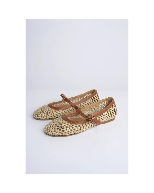 Ancient Greek Sandals Metallic Ballerinas