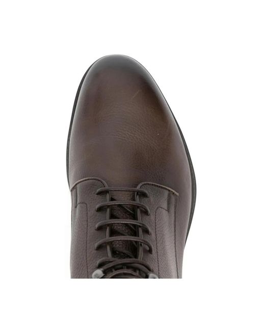 Santoni Brown Lace-Up Boots for men