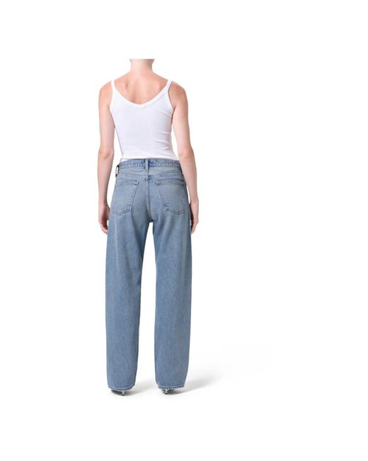 Agolde Blue Straight Jeans