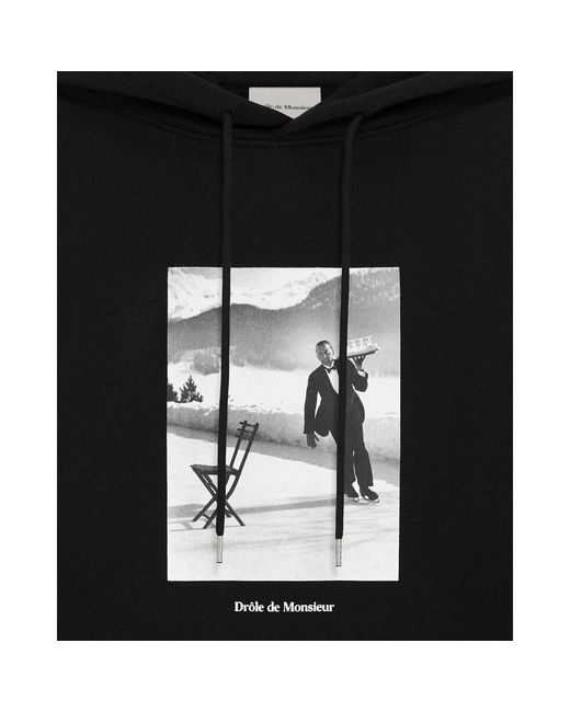 Drole de Monsieur Black Hoodies for men