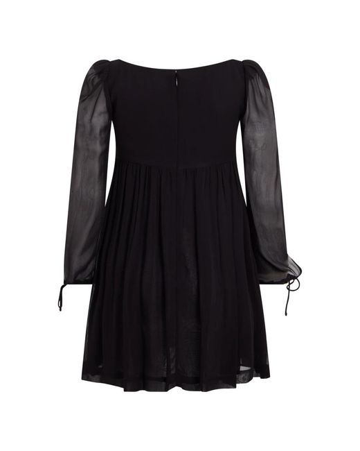 Philosophy Di Lorenzo Serafini Black Elegant Long Dress With Asymmetric And Refined Design