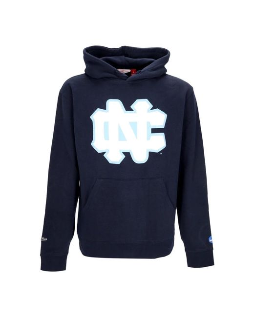 Mitchell & Ness Hoodies & Sweatvesten ,Blauw ,Katoen North Carolina Tar Heels Logo Hoodie in het Blue voor heren