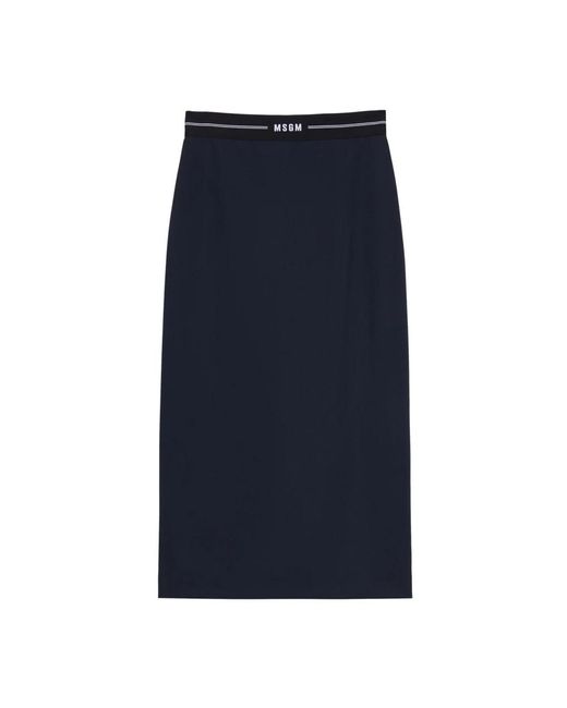 Midi Skirts MSGM de color Blue
