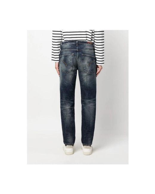 Dondup Blue Straight Jeans for men