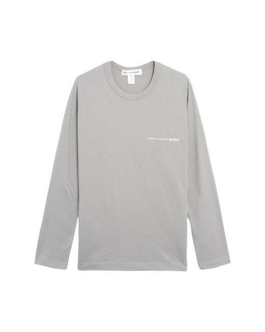 Comme des Garçons Langarm t-shirt mit logo in Gray für Herren