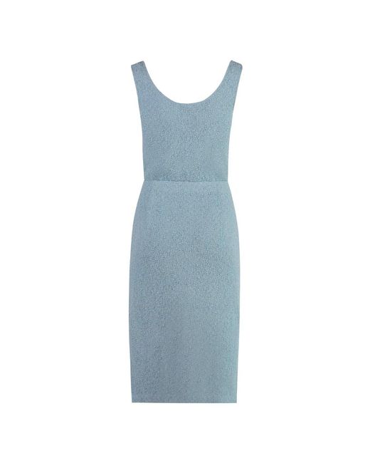 St. John Kleedjes ,Blauw ,Wol Wollen Jurk in het Blue