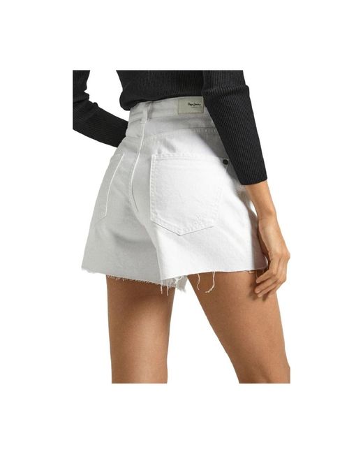 Pepe Jeans White Short Shorts