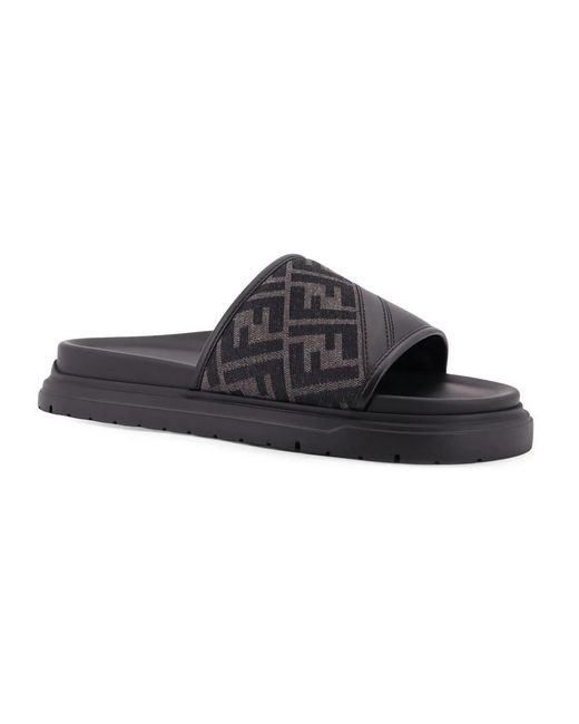 Fendi Black Sliders for men