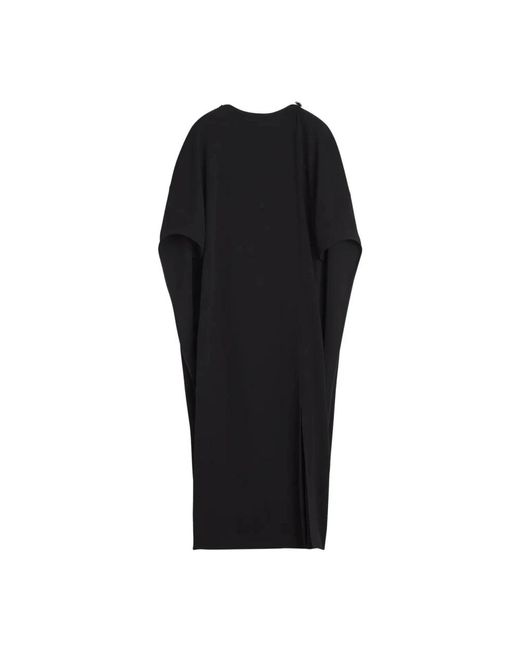 Lanvin Black Bijou detail cape kleid