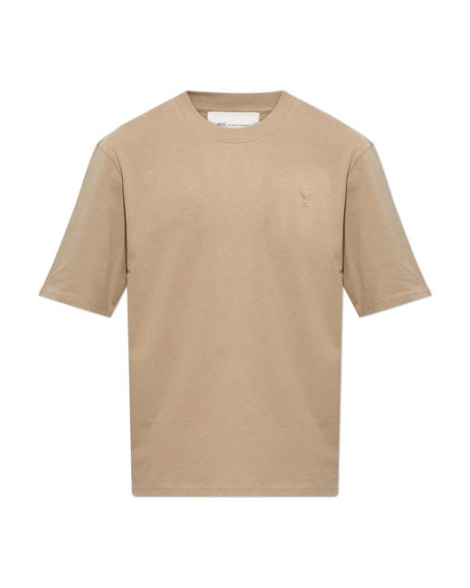 AMI De Coeur T-Shirt in het Natural voor heren