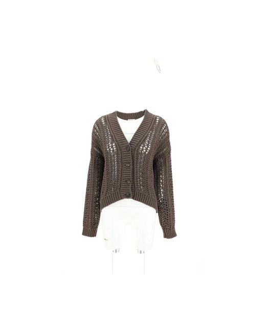 Cardigans di Brunello Cucinelli in Brown
