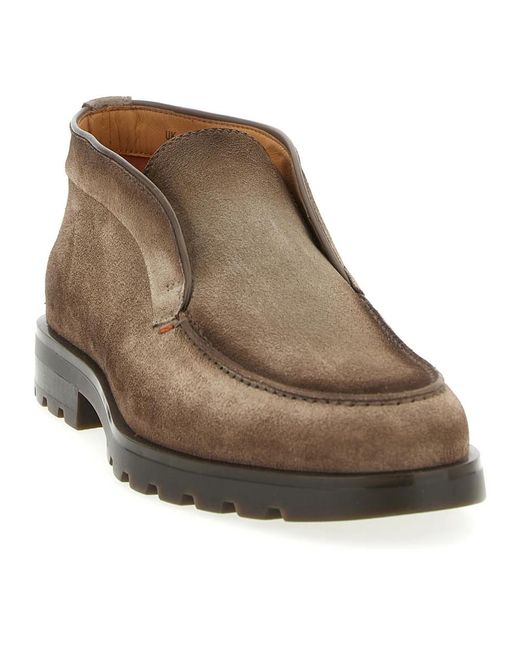 Santoni Brown Ankle Boots for men