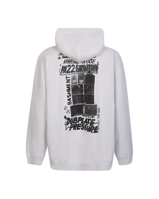 Martine Rose Hoodies & Sweatvesten ,Grijs ,Katoen Grijze Sweatshirt Met Trekkoordcapuchon in het White voor heren