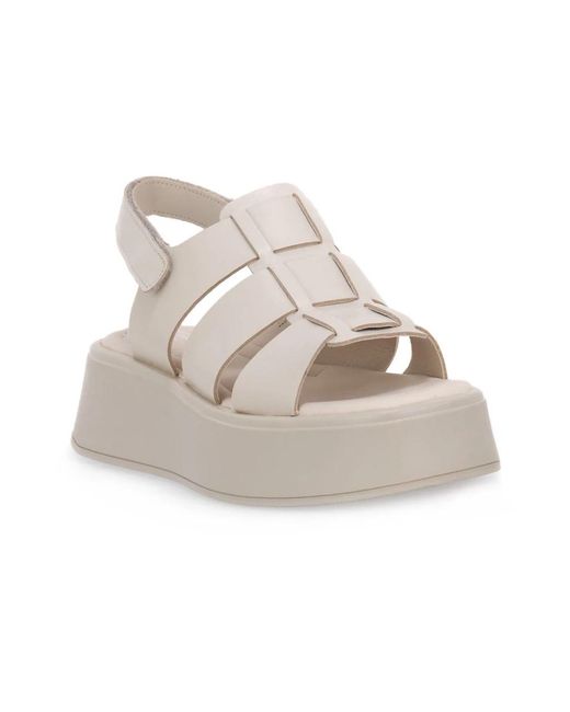Vagabond White Flat Sandals