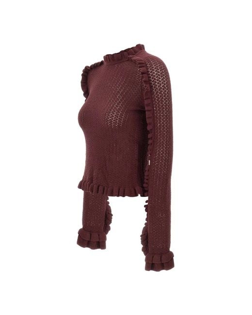 Marella Purple Round-Neck Knitwear