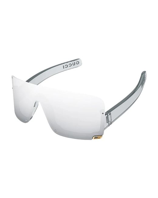 Gucci White Graue sonnenbrille für frauen