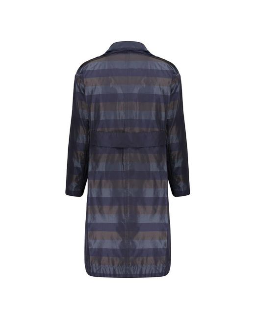 Moorer Blue Trenchcoat Mit Logodetailknöpfen
