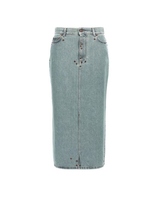 Moschino Green Denim Skirts