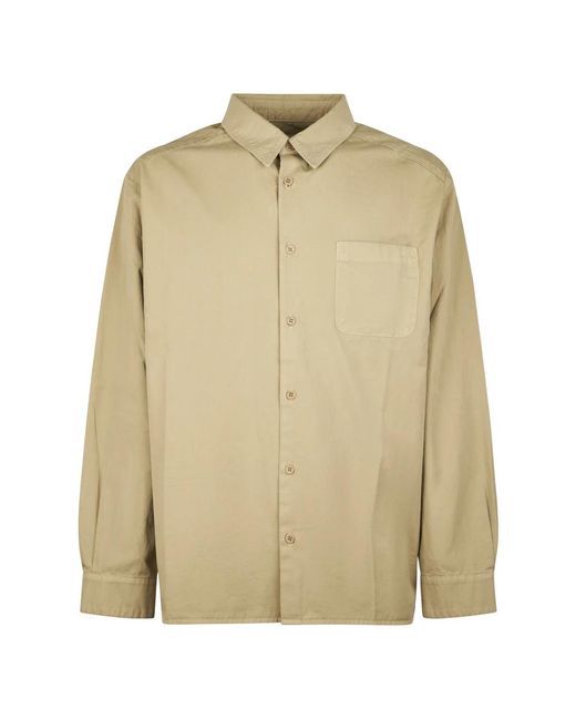 A.P.C. Overhemden ,Katoen Malo Logo Shirt in het Natural voor heren