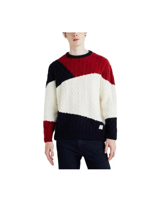 Pepe Jeans Red Round-Neck Knitwear for men