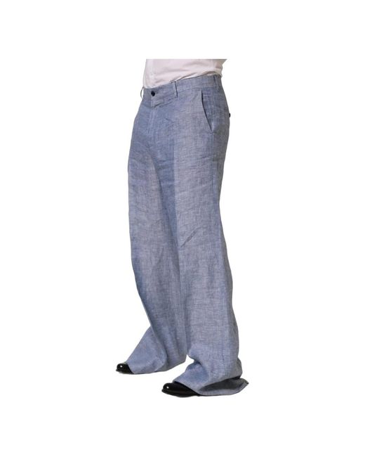 Dolce & Gabbana Blue Wide Trousers for men