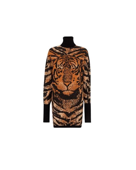 Knitted Dresses Roberto Cavalli de color Brown