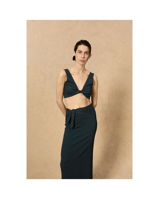 Cortana Blue Sleeveless Tops