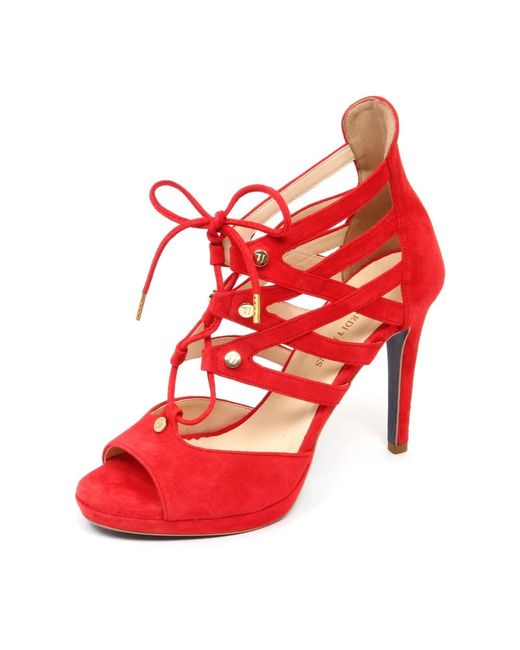 High Heel Sandals Trussardi de color Red
