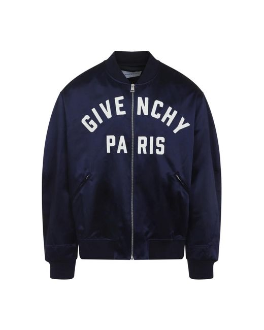 Givenchy Logo Bomber Jacket in het Blue voor heren