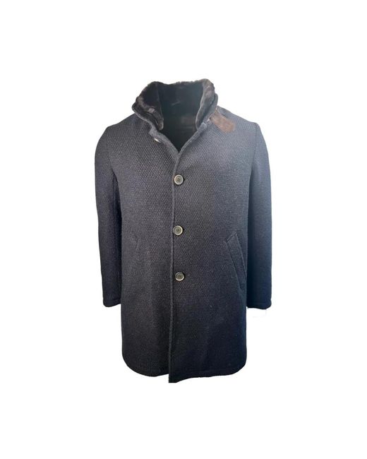 Gimo's Blue Single-Breasted Coats for men