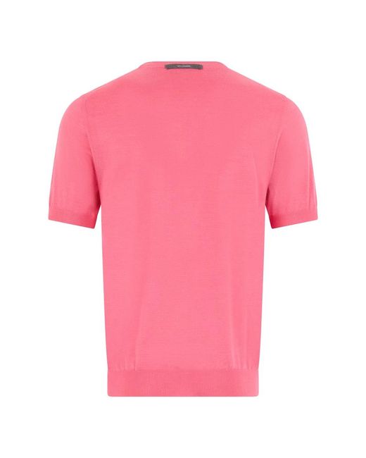 Fedeli Pink Cashmere Knitwear for men