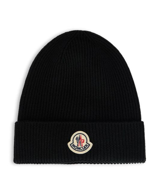 Moncler Wool Beanie in het Black voor heren