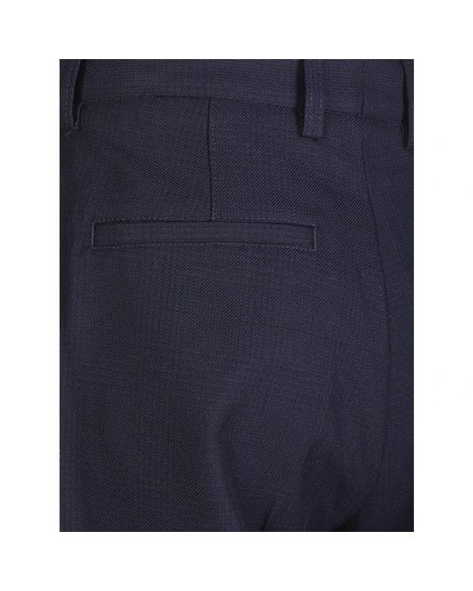 Les Deux Blue Straight Trousers for men