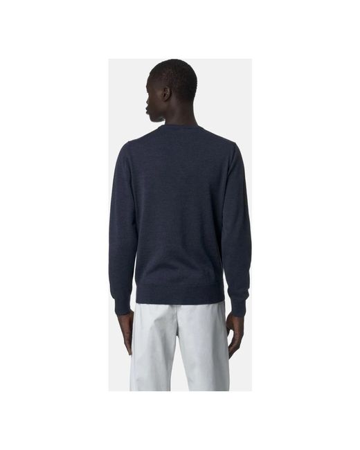 K-Way Round-Neck Knitwear in het Blue voor heren