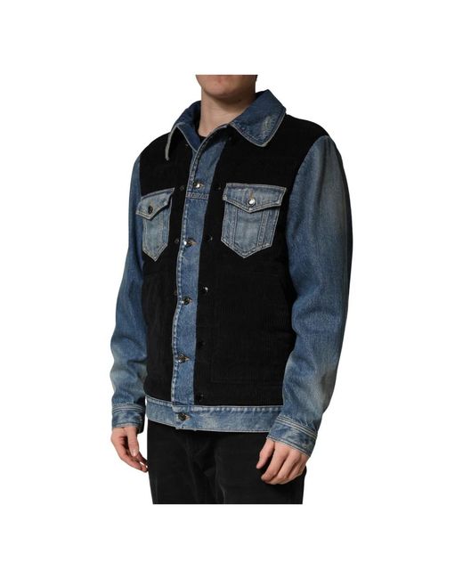 Dolce & Gabbana Black Denim Jackets for men