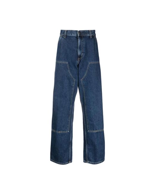 Carhartt Double Knee Denim Werkbroek in het Blue voor heren