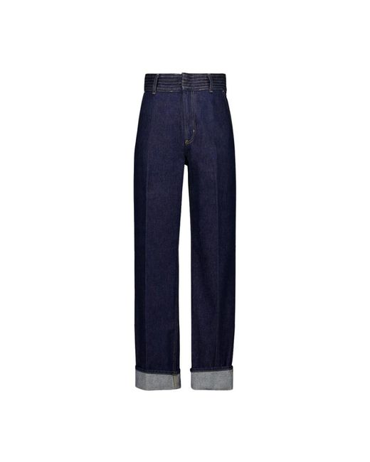 FRAME Blue Straight Fit Jeans