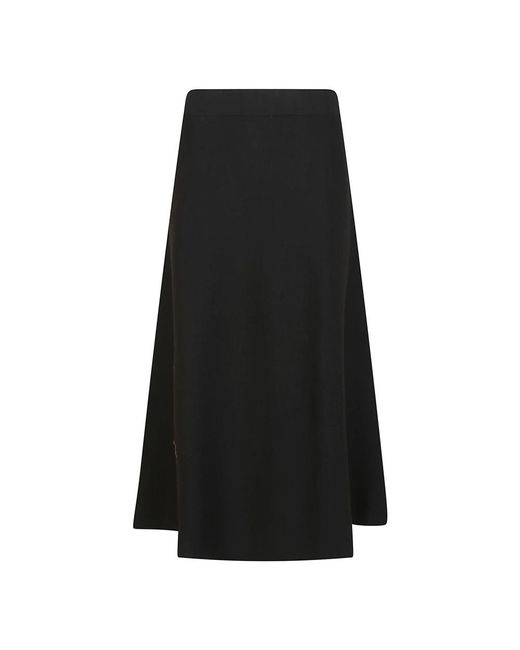 P.A.R.O.S.H. Rokken ,Zwart ,Wol Zwarte Wollen Flare Rok in het Black