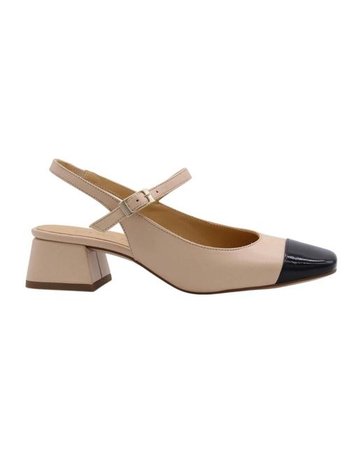 CTWLK Schoenen ,Wit ,Leer Ballerina Schoenen Mary Jane Stijl in het Brown
