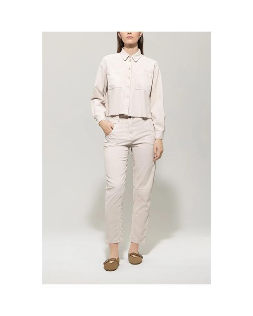 Luisa Cerano White Cropped Jeans