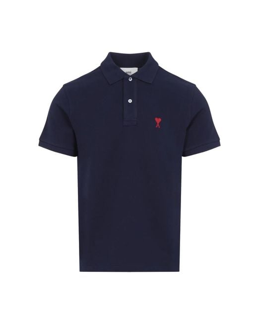 AMI Blue Polo Shirts for men